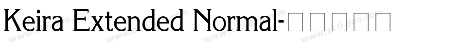 Keira Extended Normal字体转换